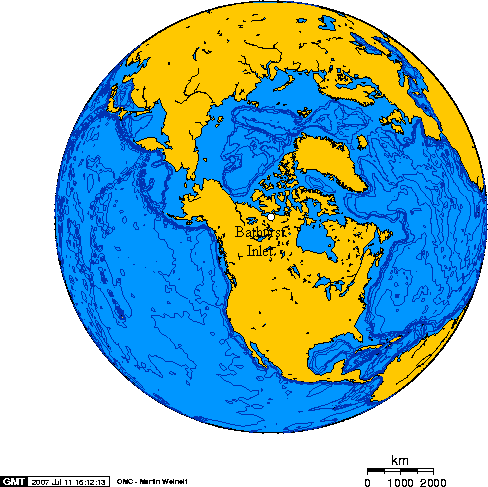 Orthographic projection over Bathurst Inlet, Nunavut.png