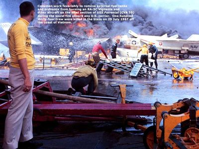 Fire aboard USS Forrestal, June 1967