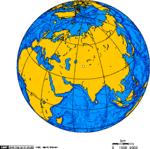 Orthographic projection centred over Tashkent, Uzbekistan.png