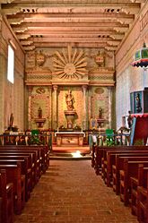 (CC) Photo: Linda Tanner The restored chapel interior at Mission San Miguel Arcángel.